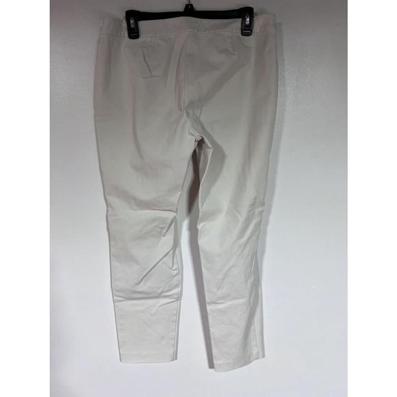 Eileen Fisher Organic Stretch Cotton Twill Slim Ankle Pants Beige Medium - Picture 2 of 10
